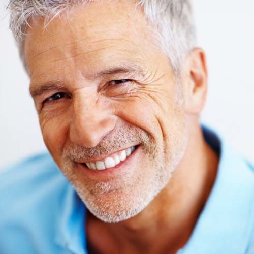 Smiling Older Man with Dentures